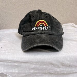 Adorable Mama hat with rainbow